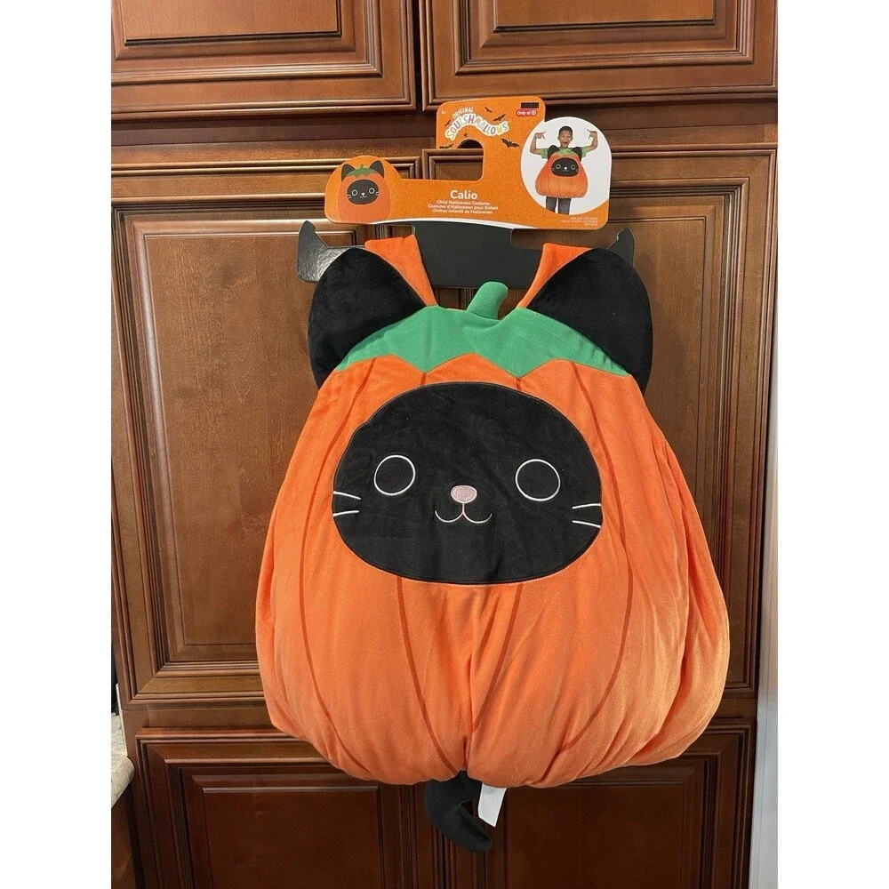 Squishmallows Calio the Cat pumpkin kids/ Sm. Adult costume soft Halloween NEW